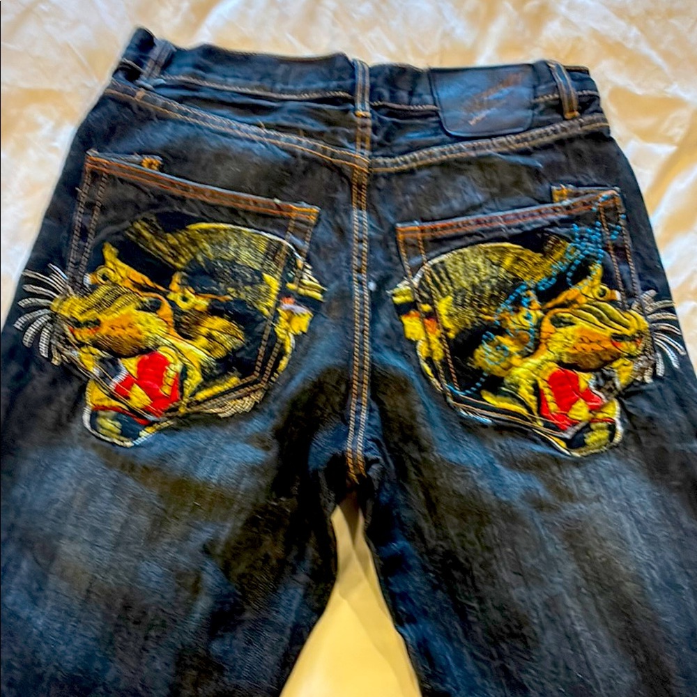 Ed Hardy Blue Jeans 34x34
